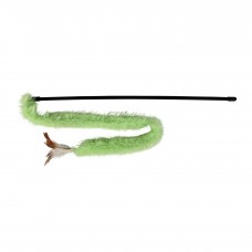 Trixie игрушка для кошек Удочка с пушистой лентой и перьями 48 см