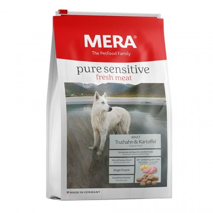 MERA Pure Sensitive Fresh Meat Adult Turkey & Potato для собак с индейкой и картофелем 12,5 кг