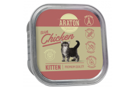 Araton Kitten with chicken вологий корм для кошенят з куркою 85г