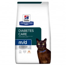 Hill's Prescription Diet m/d сухой корм для кошек с курицей при сахарном диабете 1,5 кг