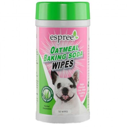 Еspree Oatmeal Baking Soda влажные салфетки для собак с питьевой содой и протеинами овса (50 шт)