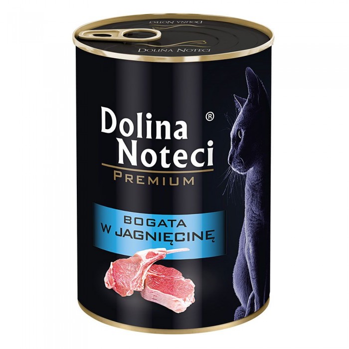 Dolina Noteci Premium влажный корм с ягненком для кошек 400 г
