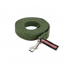 Пухнастики брезентовый поводок для собак М (зеленый) 3 м