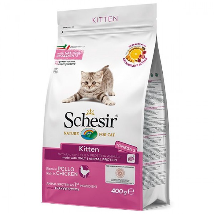SCHESIR CAT KITTEN сухий корм для кошенят з куркою 0,4 кг