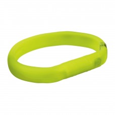 Trixie USB Flash ошейник для собак силиконовый светящийся (зелёный) L-XL 70cм/18мм