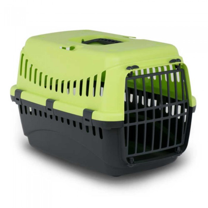 Bergamo Gipsy 1 Small Green переноска з пластиковими дверцятами для котів та собак до 6 кг (зелена)