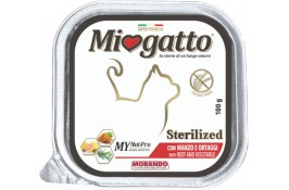 Morando Miogatto Sterilised влажный корм для стерилизованных кошек с говядиной и овощами 100г*32шт