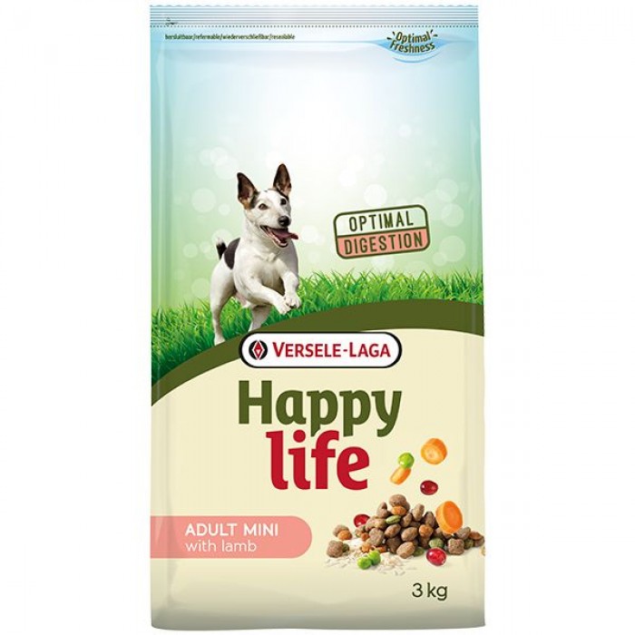 Happy Life Adult Mini with Lamb для собак малых и мини пород с ягненком 3кг