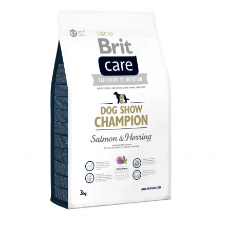Brit Care Dog Show Champion сухой корм для выставочных собак с лососем и сельдью 3кг