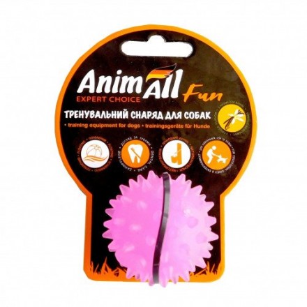 AnimAll Fun іграшка для собак "М'яч-каштан" (фіолетова) 5 см​