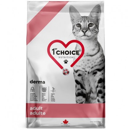1st Choice Adult Derma сухой диетический корм для кошек 1,8 кг