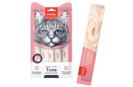 Wanpy Creamy Lickable Treats Tuna & Shrimp жидкое лакомство для котов с тунцом и креветкой 70 г