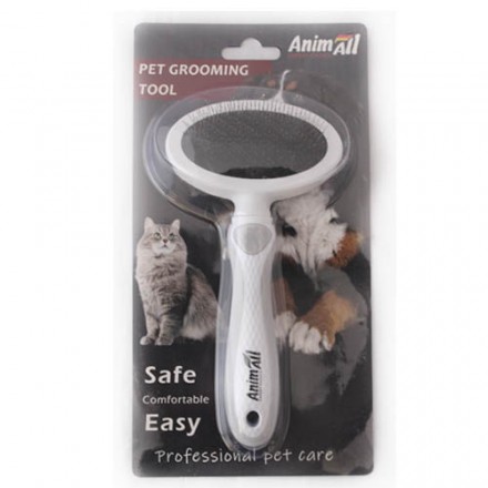 AnimAll Groom пуходерка для животных размер М (серая)