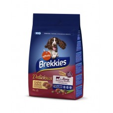 Brekkies Dog Delice Meat сухой корм для собак всех пород с говядиной 3 кг