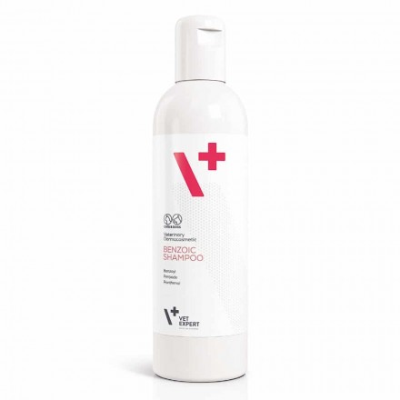 Vet Expert Benzoic Shampoo антибактериальный противогрибковый шампунь для кошек и собак с жирной кожей 250 мл