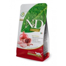 Farmina N&D беззерновий сухий корм для стерилізованих дорослих котів з куркою та гранатом 0,3 кг