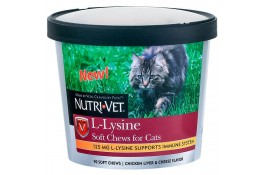 Nutri-Vet L-Lysine жевательные таблетки для поддержания иммунной системы кошек 90 табл.