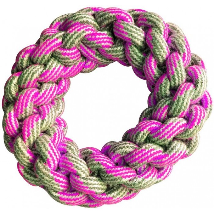 Croci Pastel игрушка для собак "Бублик плетеный" (розовый) 18 см