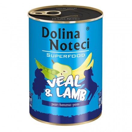 Dolina Noteci Superfood влажный корм с телятиной и бараниной 400 г