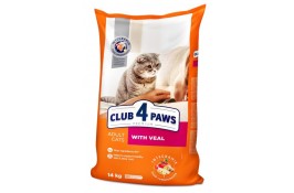 Club 4 Paws Premium Adult Cat Veal сухой корм для кошек с телятиной 14 кг