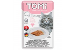 TOMI STERILISED BEEF IN JELLY влажный корм для стерилизованных котов с говядиной в желе 85г*22шт