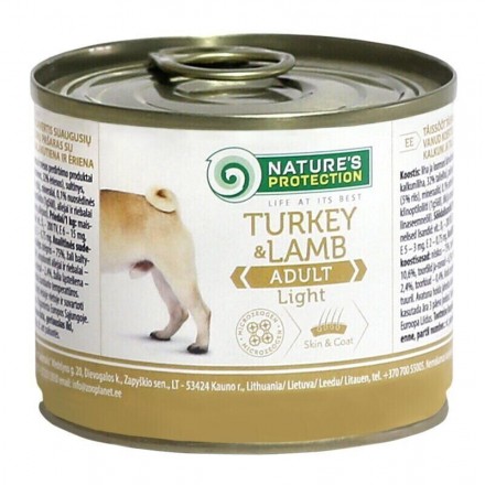Nature's Protection Adult Light Turkey & Lamb влажный корм для собак с индейкой и ягненком 200 г* 6шт.
