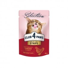 Club 4 Paws Premium Selection влажный корм для кошек с курицей в соусе 85г*24шт
