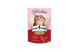 Club 4 Paws Premium Selection влажный корм для кошек с курицей в соусе 85г*24шт