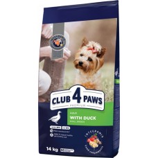 Club 4 Paws Premium Adult Small Breed Duck сухой корм для собак малых пород с уткой 14 кг