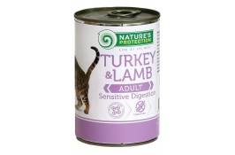 Nature's Protection Sensitive Digestion Turkey & Lamb вологий корм з індичкою та ягням для кішок 400 г*6шт.