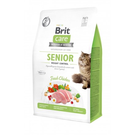 Brit Care Cat GF Senior Weight Control, (контроль веса для взрослых котов)