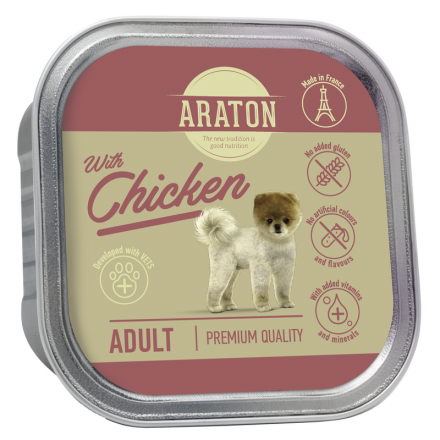 ARATON Adult with chicken вологий корм для дорослих собак з куркою 150 г