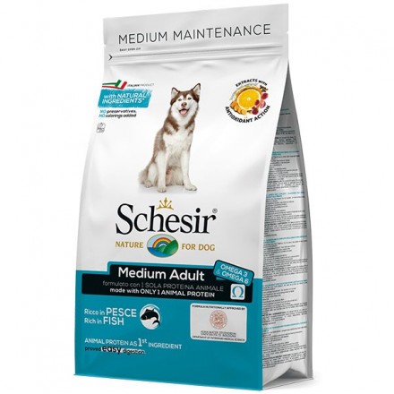 SCHESIR DOG MEDIUM ADULT сухой корм для собак средних пород с рыбой 3 кг
