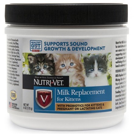 Nutri-Vet Milk Replacement заменитель кошачьего молока для новорожденных котят 170 г