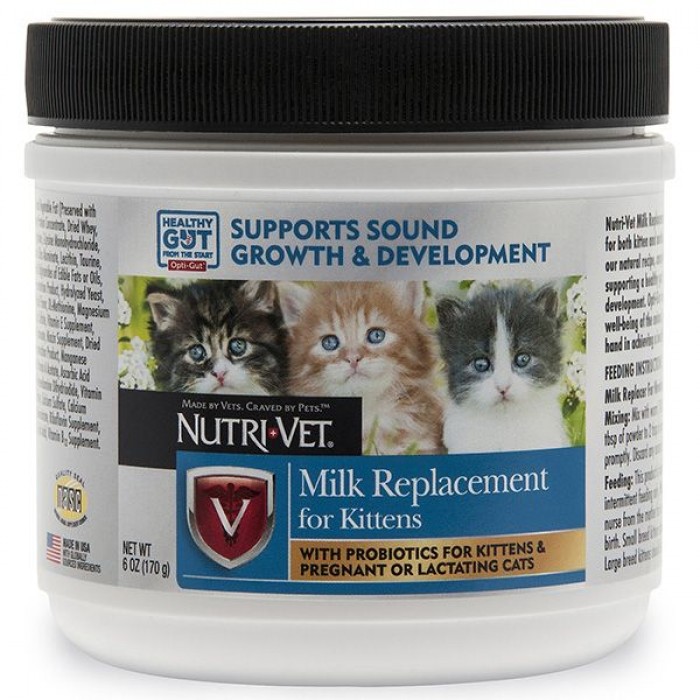 Nutri-Vet Milk Replacement заменитель кошачьего молока для новорожденных котят 170 г