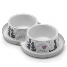 Moderna Double Trendy Dinner Cats in Love двойная миска для котов 2х350мл