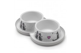 Moderna Double Trendy Dinner Cats in Love двойная миска для котов 2х350мл