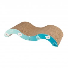 Trixie Mimi Wave когтеточка для кошек волна картонная бирюзовая 50×9×23 см