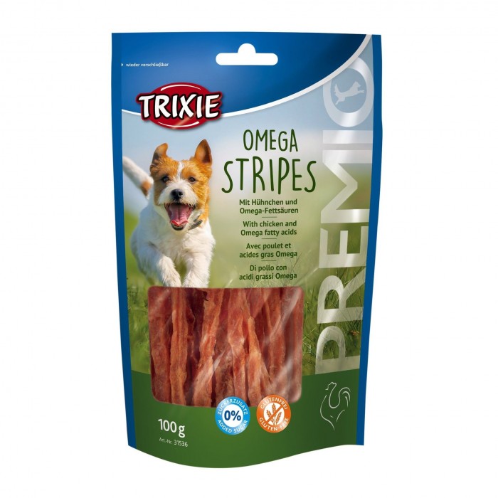 Trixie PREMIO Omega Stripes лакомство для собак курица 100гр