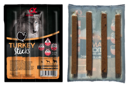 Alpha Spirit Dog Sticks Turkey напіввологі ласощі для собак з індички 4*10г (палички)