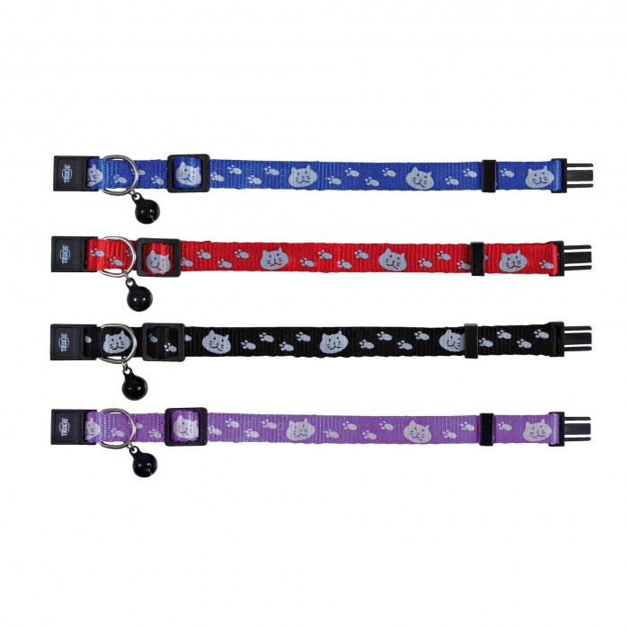 Trixie нейлоновый ошейник для котов с колокольчиком  4-х цветов