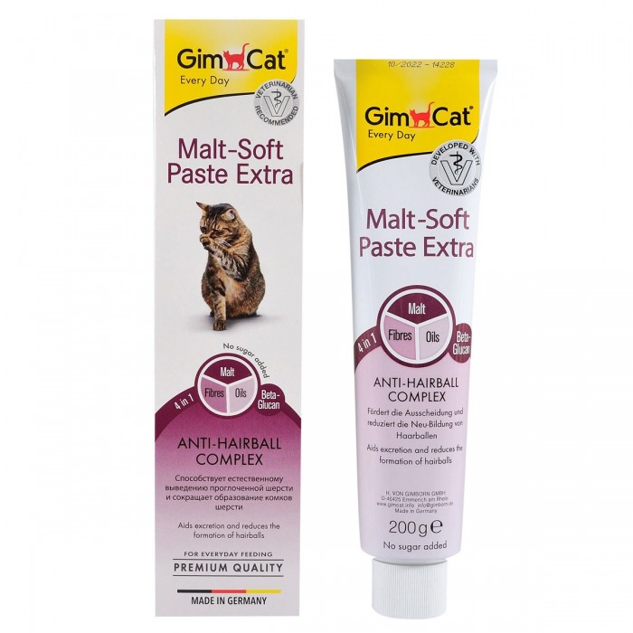 GimCat Malt-Soft Extra - паста для виведення шерсті зі шлунку котів 200г