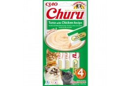 INABA Churu лакомство для кошек сливочный мусс с тунцом и курицей 4 шт*14 г