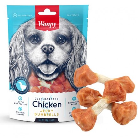 Wanpy Chicken Jerky Dumbbells лакомство для собак с курицей 100 г