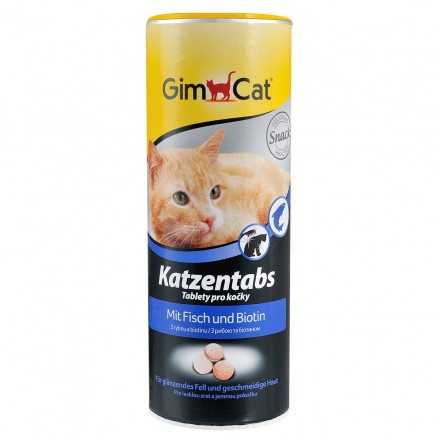 GimCat Katzentabs - витаминизированные лакомства для кошек, с рыбой 710 шт./425г.