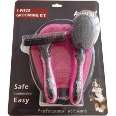 AnimAll набір для грумінгу 3в1 (рожевий)