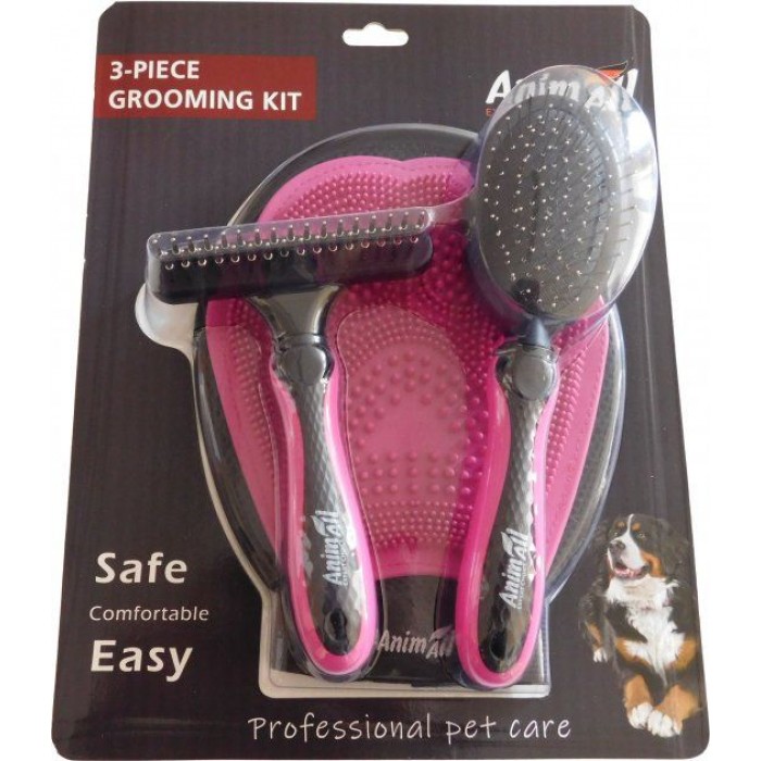 AnimAll набір для грумінгу 3в1 (рожевий)