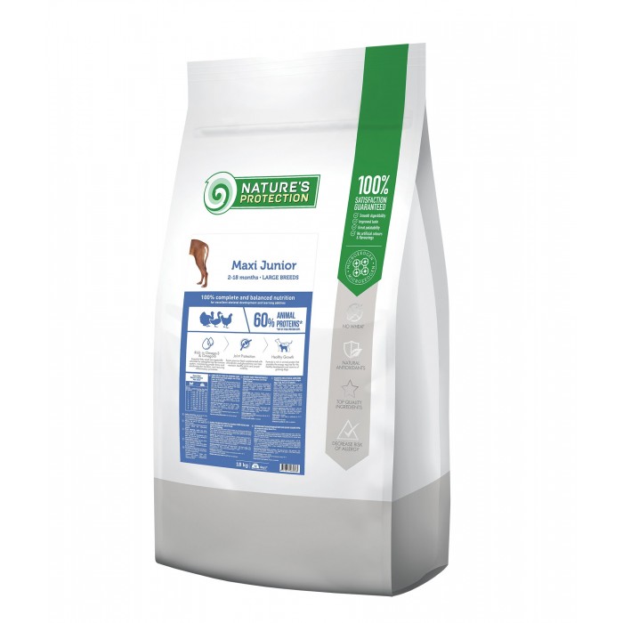 Nature's Protection Maxi Junior Large Breeds сухой корм для щенков крупных пород 18 кг