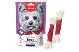 Wanpy Duck Jerky & Calcium Bone Twists лакомство для собак с уткой и кальцием 100 г