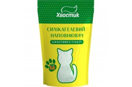 Хвостик силікагелевий наповнювач для котів із зеленими гранулами дрібна фракція без аромату 3,6 л